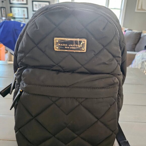 NWT Marc Jacobs Black Quilted Nylon School Women's Everyday Casual Backpack - Picture 5 of 16